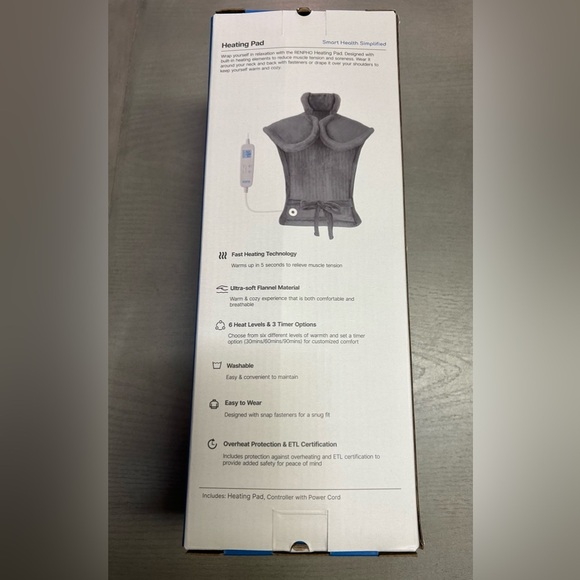 RENPHO‎ NWOT Heating Pad for Back Pain Relief - Picture 9 of 11
